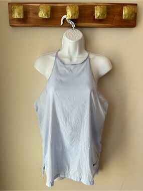 BNWT Nike Pale Blue High-Neck Loose Fit Athletic Tank Oversized Size M